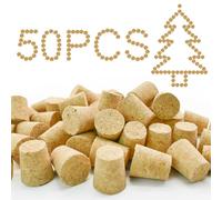 Enkrio # 8 corchos de vino en blanco 50 tapones de corcho cónicos para botellas de madera pequeños tapones de corcho para vino DIY proyectos de manualidades