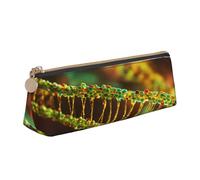 EnkzpoHen DNA Chain - Estuche para lápices con impresión fotográfica, compacto y elegante estuche de piel con cremallera, elegante, portátil
