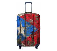 EnkzpoHen Funda elástica para maleta con estampado de bandera de Puerto Rico, adecuada para viajes de negocios y vacaciones (S a XL), Black, XL