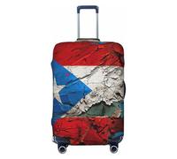 EnkzpoHen Funda elástica para maleta con estampado de bandera de Puerto Rico, adecuada para viajes de negocios y vacaciones (S a XL), Black, XL