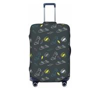 EnkzpoHen Funda elástica para maleta con estampado de graffiti, adecuada para viajes de negocios y vacaciones (S a XL), Black, L