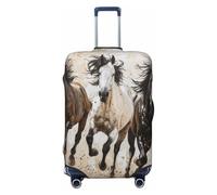 EnkzpoHen Funda elástica para maleta, diseño de caballos corriendo, adecuada para viajes de negocios y vacaciones (S a XL), Black, L