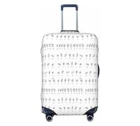 EnkzpoHen Funda elástica para maleta, diseño de lenguaje de señas, alfabeto, adecuada para viajes de negocios y vacaciones (S a XL), Black, S