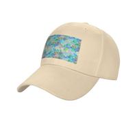 EnkzpoHen Gorra de béisbol unisex con estampado de olas oceánicas, gorra de sol ligera ajustable para golf y correr, beige, Talla única