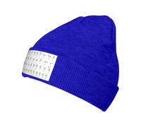EnkzpoHen Gorro de punto unisex suave con diseño de lenguaje de señas, cómodo y moderno para clima frío al aire libre, azul, Talla única