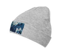 EnkzpoHen Gorro de punto unisex suave con estampado Within The Tides, cómodo y moderno para clima frío al aire libre, gris, Talla única