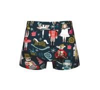 EnkzpoHen Ropa interior de ballet con estampado de cascanueces para mujer, cintura elástica suave, adecuada para el uso diario, Negro, 4XL