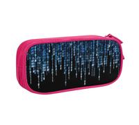 EnkzpoHen The Blue Binary Print - Estuche de viaje de alta capacidad para oficina y hogar, cremallera de doble capa, Pink, Talla única, Juego de mochila escolar