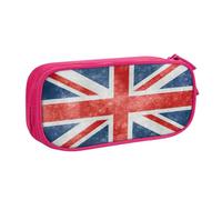 EnkzpoHen The Union Flag Print Estuche de viaje de alta capacidad para oficina y hogar, cremallera de doble capa, Pink, Talla única, Juego de mochila escolar