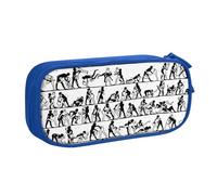 EnkzpoHen Wrestlers Sports Print - Estuche de viaje de alta capacidad para oficina y hogar, cremallera de doble capa, Blue, Talla única, Juego de mochila escolar