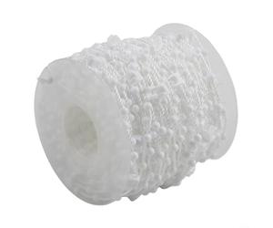 Enlace de cadena inferior vertical de 127 mm con conector de clip de unión de cordón de cuentas, material plástico, compatible con persiana, cortina romana y cortina vertical, disponible en 10 m o 20