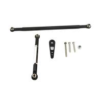 Enlace de dirección Ajustable Servo Link Varilla Servo Brazo Compatible con MN MN86K MN86KS 1/12 Accesorios de actualización de automóviles RC(Black)