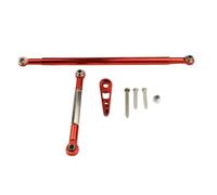 Enlace de dirección Ajustable Servo Link Varilla Servo Brazo Compatible con MN MN86K MN86KS 1/12 Accesorios de actualización de automóviles RC(Red)