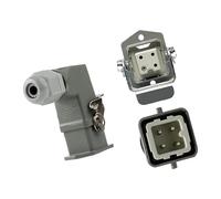 Enlace de puerto rectangular compacto de 4 pines para aeronáutica, a prueba de corrosión, instalación rápida, multidispositivo, uso comercial/móvil, enlace aeronáutico