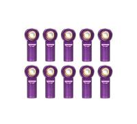 Enlace del Chasis para AXIAL para SCX10 D90 D110 para Tamiya CC01 1/10 RC Crawler 10 Piezas De Rótula Metal M3 para Barra Acoplamiento(Purple)