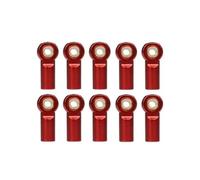 Enlace del Chasis para AXIAL para SCX10 D90 D110 para Tamiya CC01 1/10 RC Crawler 10 Piezas De Rótula Metal M3 para Barra Acoplamiento(Red)