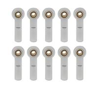 Enlace del Chasis para Axial para SCX10 II D90 D110 para Tamiya CC01 1/10 RC Coche Barco Coche Avión Piezas M3 27MM Extremo De Barra De Acoplamiento Extremos De Rótula(Silver)