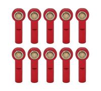 Enlace del Chasis para Axial para SCX10 II D90 D110 para Tamiya CC01 1/10 RC Coche Barco Coche Avión Piezas De Bricolaje M3 Extremo De Barra De Acoplamiento Extremos De Rótula(Red)