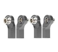 Enlace del Chasis para Axial para Traxxas para Trx4 para Tamiya 1/10 RC Crawler Car, Aleación De Aluminio CNC M3/M4, Extremo Barra Pivote Doblado, Bolas Ancho(Gray,M4)