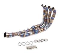 Enlace Medio De Escape Motocicleta para BMW S1000RR 2019-2022 Escape Deslizante Tubo De Enlace De Cabezal De Escape De Motocicleta De Aleación De Titanio Tubo Intermedio(Titanium Alloy Blue)