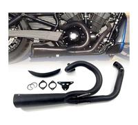 Enlace Medio De Escape Motocicleta para Davidson para Night Rod para V-Rod Muscle Night Luther 2003-2021 Escape Negro 2 En 1 Silenciador Accesorios De Motocicleta(Black V-Rod 03-21)