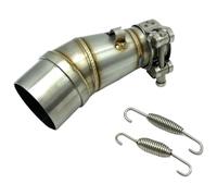 Enlace Medio Escape para Ninja 250 300 Z250 2013-2016 Silenciadores Escape para Motocicletas Sistema Montaje Deslizante Adaptador Tubo Conexión Central Tubo Intermedio(Plata)