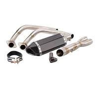 Enlace Medio Escape para Yamaha MT-07 FZ-07 2014-2023 para Tracer 7 GT 2020-2023 Silenciadores Extremo Motocicleta Sistema Completo Escape Motocicleta Tubo Silenciador Tubo Intermedio(6)