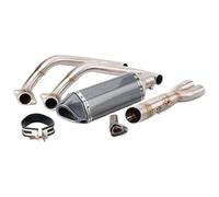Enlace Medio Escape para Yamaha MT-07 FZ-07 2014-2023 para Tracer 7 GT 2020-2023 Silenciadores Extremo Motocicleta Sistema Completo Escape Motocicleta Tubo Silenciador Tubo Intermedio(3)