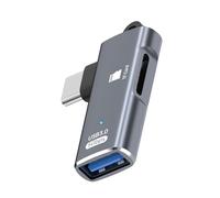 Enlace USB C a USB con pequeño lector de tarjetas de almacenamiento, procesador de datos para teléfono, tableta y cámara portátil, tipo C fuerte a lector de tarjetas de almacenamiento