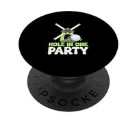 Enlaces de Campo de conducción para entusiastas del Golf de Hole In One Party PopSockets PopGrip Adhesivo