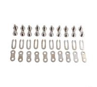Enlaces de conector de cadena de bicicleta de instalación rápida de 1/2 x 1/8 pulgadas compatibles con ciclos de velocidad única Low Riders Cruisers, paquete de 10 unidades, color plateado