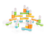 Enlaces de Grippies Guidecraft - Juguete de construccin magntica de agarre suave de 24 piezas para nios pequeos