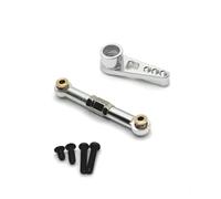 Enlaces RC Para SCY 16101 16102 16103 16104 16201 1/16 Metal 25T Servo Brazo Bocina Dirección Varilla Enlace Piezas Actualización Accesorios Coche RC(Silver)