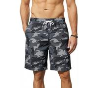 Enlision Bañadores Hombre Natación Secado Rápido Bañador Gris Hombre Piscina Verano Pantalones Cortos Moda Bermudas Traje de Baño con Forro de Malla para Playa Surfero Vacaciones Deporte XXL