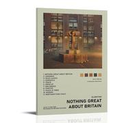 ENLLVKCBR Póster de música Nothing Great About Britain, pintura decorativa, lienzo, póster de pared e imagen artística moderna para decoración de dormitorio familiar, 60 x 90 cm