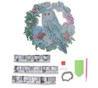 Enlybee Owl DIY Paint 3D Embroidery Painting Kit, Craft Kit with Round, Complete Accessories for Home Decoration, for Birthday Party