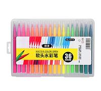 Enlybee Pensas sin acuarela lavables, punta de cepillo suave con control preciso, colores vibrantes para todos los niveles de habilidad, secado rápido y portátil, ideal para pinturas de (36 Colors)