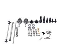 Enlybee Upgrade Front and Rear Gear Set for FJ45 Semi Trailer Military Truck Model, CNC Machined Metal Accessory, Easy Install, Durable and Stylish, Silver/Titanium Color Options (Titanium MN-023T)