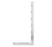 Enmarcado en forma de L Cuadrado Acero inoxidable 90 grados Regla cuadrada en ángulo recto Herramienta cuadrada de medición de metal cuadrado de carpintero(300 mm * 150 mm)