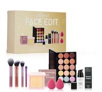 EnMart Set de Cosméticos Todo en Uno, Kit de Inicio Completo con Paleta para El Rostro, Face Powder, Makeup Primer, Brochas de Maquillaje, Esponja Maquillaje