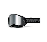 Enmascarar 100% Strata 2 Junior Black - Lente A Espejo Plata