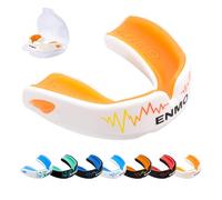 Enmo Maxilla Pro - Protector bucal para adultos y jóvenes de 10 años en adelante con funda para rugby, boxeo, hockey y deportes de contacto, protector bucal con hervir y morder, tecnología de canal de