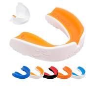 Enmo Maxilla - Protector bucal de gel para adultos y jóvenes de 10 años en adelante con funda para rugby, boxeo, hockey y deportes de contacto, protector bucal con hervir y morder, tecnología de canal
