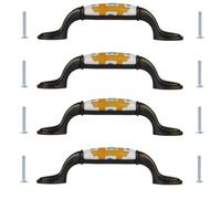 ENmrfvkz Pomos de cerámica para cajones de armarios, Tamaños múltiples multicolores de las manijas y perillas largas del gabinete cerámica 4pcs(Giallo,96-hole A type)