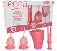 enna cycle easy - 2 Copas Menstruales, Caja Esterilizadora y Aplicador, TALLA S