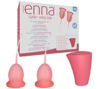 enna cycle easy - 2 Copas Menstruales y Caja Esterilizadora, TALLA M