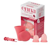 enna Cycle Easy Starter Kit Copa Menstrual| 2 copas T. XS+S con Aplicador