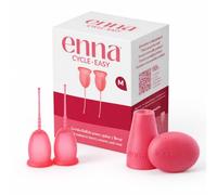 enna cycle easy - 2 Copas Menstruales y Caja Esterilizadora, TALLA M