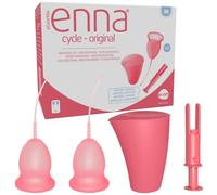 enna cycle original - 2 Copas Menstruales, Caja Esterilizadora y Aplicador, TALLA M