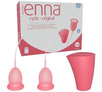 enna cycle original - 2 Copas Menstruales Y Caja Esterilizadora, TALLA S